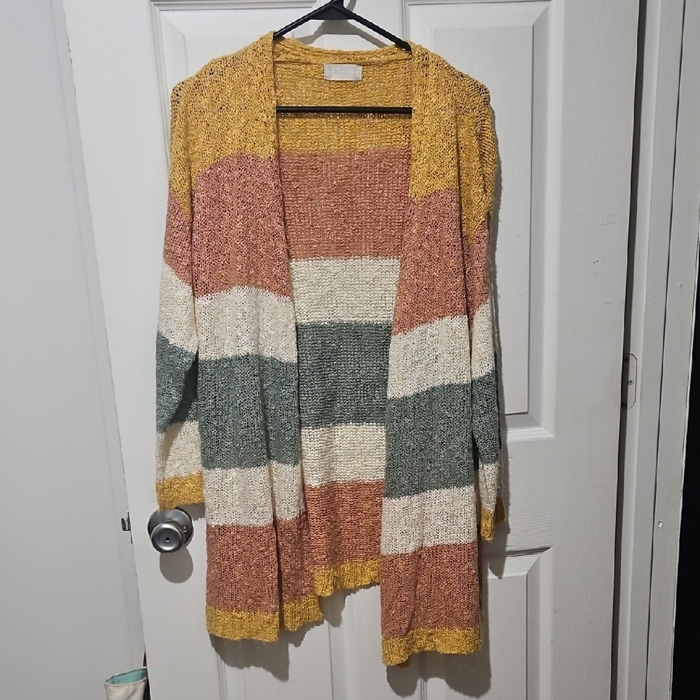Altar'd State Colorblock Open-Front Cardigan Size Small/medium